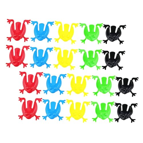 FUNOMOCYA 100 Stück Teiliges Bunte Plastik Frösche Sprungspielzeug Umweltfreundlich Geruchlos Leicht Kompakt Langlebig Einfach zu Drücken Hüpfende Frösche für Spielspaß und Partygeschenke von FUNOMOCYA