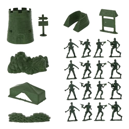 FUNOMOCYA 100 Stück Teiliges Kunststoff Soldaten spielset Militärische für Armeefiguren Wargaming Zubehör Grün von FUNOMOCYA