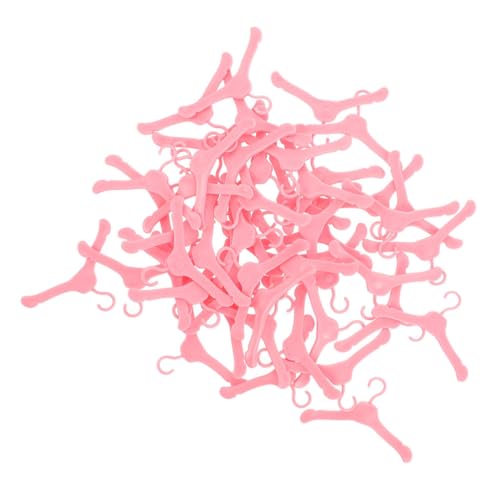 FUNOMOCYA 100 Stück Teiliges Miniatur Puppenkleiderbügel aus Robustem Wiederverwendbar Glatte Oberfläche für Puppenkleider Tops und Hosen für Puppenschränke und Miniaturdekorationen von FUNOMOCYA