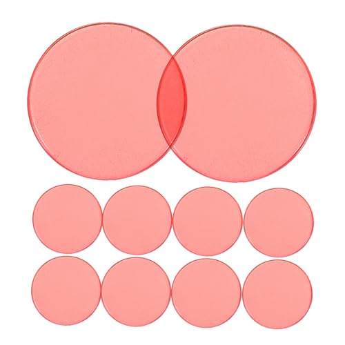 FUNOMOCYA 100 Stück Transparente Bingo Spielchips aus Kunststoff Vielseitige Zählmarken für Partyspiele und Frühkindliche Mathematik Robuste Leicht zu Reinigende Farbzähler für Familien von FUNOMOCYA