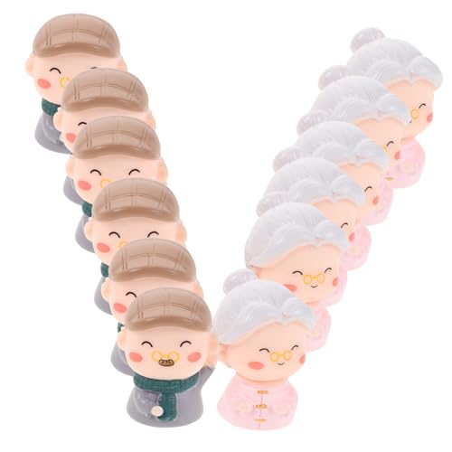 FUNOMOCYA 12 Stück Jubiläumskuchen -Ornamente Paarstatue ältere paarfiguren geburtstagstorte dekor Jubiläumskuchentopper Opa -Figuren Großeltern Figur Cartoon-Kuchen-Topper paar figur Harz FUNOMOCYA 12 Stück Jubiläumskuchen -Ornamente Paarstatue ältere paarfiguren geburtstagstorte dekor Jubiläumskuchentopper Opa -Figuren Großeltern Figur Cartoon-Kuchen-Topper paar figur Harz von FUNOMOCYA