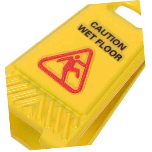 FUNOMOCYA 12 Stück Schieben Sie Warnschild vorsichtig Warnschild Nasser Boden Dollhouse Wet Floor nasses Zeichen für nassen Boden Vorsicht Plastik von FUNOMOCYA