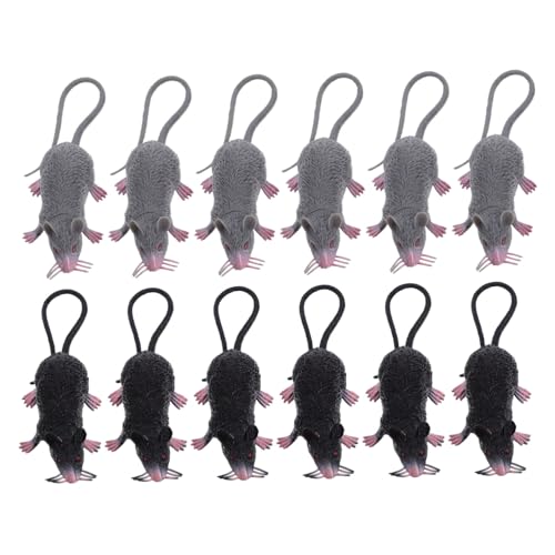 FUNOMOCYA 12 Stück Simulations-Mausmodell falsche Mäuse simulierte Maus Streich-Party-Zubehör Spielzeugratte gruselige Streich Spielzeugmäuse Rattenstreich Halloween Streiche Plastik FUNOMOCYA 12 Stück Simulations-Mausmodell falsche Mäuse simulierte Maus Streich-Party-Zubehör Spielzeugratte gruselige Streich Spielzeugmäuse Rattenstreich Halloween Streiche Plastik von FUNOMOCYA