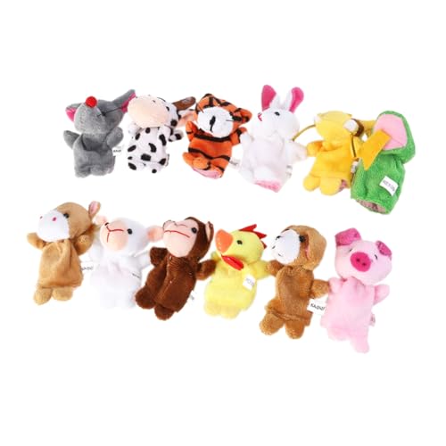FUNOMOCYA 12 Stück Teiliges Chinesische Tier Figuren Fingerpuppen aus Strapazierfähigem Material Tragbare Handspielzeuge für Geschichten Kinderfreundlich für Familienzeit und Frühkindliches von FUNOMOCYA
