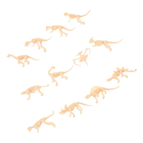 FUNOMOCYA 12 Stück Teiliges Dinosaurier Ausgrabungsset mit Realistischen Skelettmodellen Mini Dinosaurier Figuren für Tolles Lernspielzeug und Geschenkidee von FUNOMOCYA