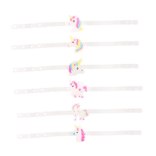 FUNOMOCYA 12 Stück Teiliges Einhorn Leuchtarmband Umweltfreundliches Silikon Blinkend Party geschenk für Mädchen als Beschäftigung für Kindergeburtstag und Bunte Partyaccessoires von FUNOMOCYA