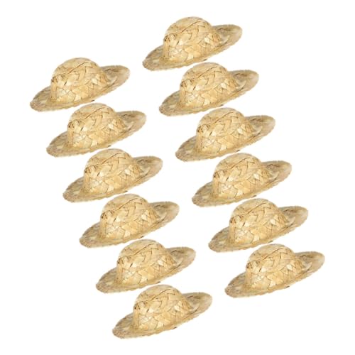 FUNOMOCYA 12 Stück Teiliges Handgewebter Mini Strohhüte Leicht Atmungsaktiv Langlebig für DIY Bastelprojekte Puppenhaus Deko Sommerkostüm FUNOMOCYA 12 Stück Teiliges Handgewebter Mini Strohhüte Leicht Atmungsaktiv Langlebig für DIY Bastelprojekte Puppenhaus Deko Sommerkostüm von FUNOMOCYA