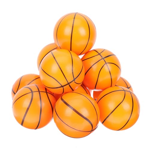 FUNOMOCYA 12 Stück Teiliges Mini Basketball Weiche Schaumstoffbälle Stressabbau Zappelspielzeug für Erwachsene Kleines Fidget Toy zum Drücken und Entspannen von FUNOMOCYA