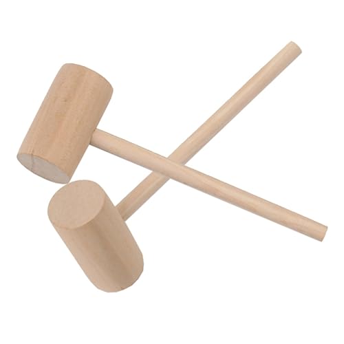 FUNOMOCYA 12 Stück Teiliges Mini Holzhammer Lernspielzeug für Runder Griff Verbessert Hand Koordination und Geschicklichkeit Langlebig und Sicher für Spiel und Dekoration von FUNOMOCYA