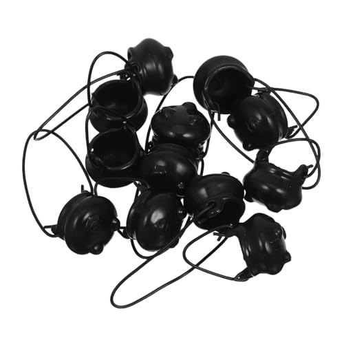 FUNOMOCYA 12 Stück Teiliges Mini Kunststoffkessel mit Griffen Kleine Miniatur-Dollhouse Deko Vielseitig für Halloween Party Süßigkeitenschalen Feengarten und Zaubertrankbehälter von FUNOMOCYA