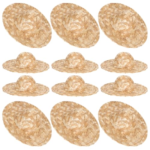 FUNOMOCYA 12 Stück Teiliges Mini Strohhüte aus Stabilem Stroh Handgefertigte Kleine Hüte für Puppen Leicht und Robust für DIY Bastelprojekte und Kreative Dekorationen FUNOMOCYA 12 Stück Teiliges Mini Strohhüte aus Stabilem Stroh Handgefertigte Kleine Hüte für Puppen Leicht und Robust für DIY Bastelprojekte und Kreative Dekorationen von FUNOMOCYA