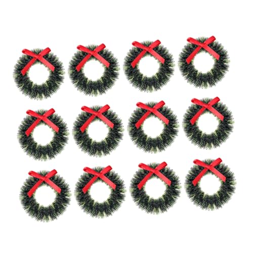 FUNOMOCYA 12 Stück Teiliges Mini Weihnachtskranz Kleine Hängende Weihnachtsdeko für Puppenhaus Leicht und Kompakt Einfach zu Dekorieren Detailreiche Miniatur Christbaum Anhänger FUNOMOCYA 12 Stück Teiliges Mini Weihnachtskranz Kleine Hängende Weihnachtsdeko für Puppenhaus Leicht und Kompakt Einfach zu Dekorieren Detailreiche Miniatur Christbaum Anhänger von FUNOMOCYA