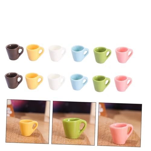 FUNOMOCYA 12 Stück Teiliges Miniatur Farbig Detailgetreue Puppenhaus Dekoration Glatte Oberfläche Vielseitiges Mini Haus zubehör für Sammler von FUNOMOCYA