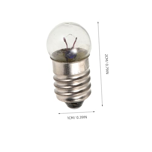 FUNOMOCYA 12 Stück Teiliges Miniatur schraubsockel Glühbirnen Kleine Taschenlampenlampen für Physikexperimente Vielseitig Einsetzbar Leicht zu Installieren Zuverlässig für Unterricht und von FUNOMOCYA