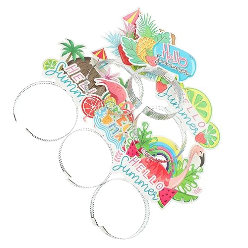 FUNOMOCYA 12 Stück Teiliges Sommer Haarband Kinderfreundlich Leicht und Flexibel Hawaiianisches Partyaccessoire für Strand Pool und Luau Partys für Fotos und Geschenkidee von FUNOMOCYA
