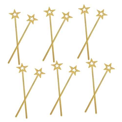 FUNOMOCYA 12 Stück Teiliges Sternstab für Mädchen Glitzernde Prinzessin-Party Requisiten Vielseitig Einsetzbar für Kostüme Geburtstage Halloween Weihnachten Cosplay und Rollenspiele von FUNOMOCYA