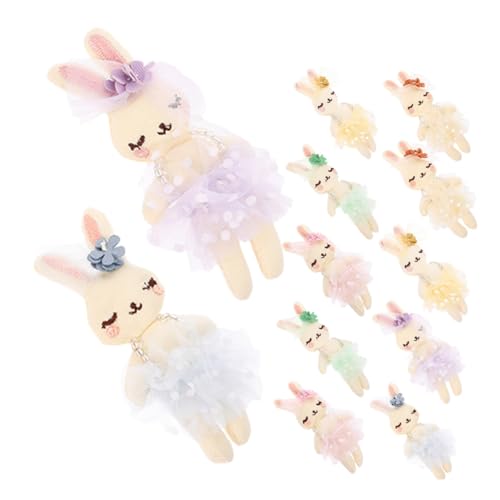 FUNOMOCYA 12 Stück Teiliges Weiche Cartoon Kaninchen Plüschtiere Multifunktionale DIY Deko Hasenpuppen in Farben Kuschelige Stofftiere für Raumdekoration und Bastelprojekte von FUNOMOCYA