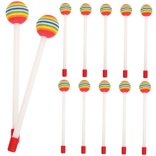 FUNOMOCYA 12 Stücke Lollipop Trommelstöcke Kinder Percussion Spielzeug Regenbogen Farben für Bühnenauftritte Holz und Schaumstoff für Anfänger und Profis FUNOMOCYA 12 Stücke Lollipop Trommelstöcke Kinder Percussion Spielzeug Regenbogen Farben für Bühnenauftritte Holz und Schaumstoff für Anfänger und Profis von FUNOMOCYA
