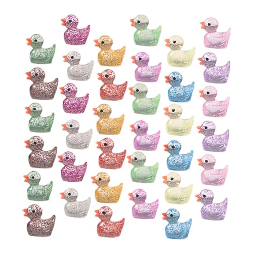 FUNOMOCYA 120 Stück Mini Glitter Resin Tierfiguren für Puppenhaus Mikro Landschaftsdekoration Farben für Feengärten Aquarien DIY Bastelprojekte von FUNOMOCYA