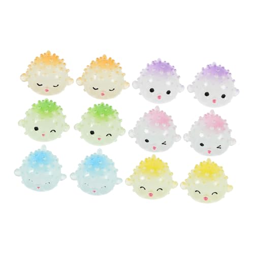 FUNOMOCYA 12stücke Miniatur Pufferfisch Figuren Teiliges Resinkunstwerk Für Meereslandschaften Kreative Dekoration Für Terrarien DIY Gartendekoration Farbenfroh Und von FUNOMOCYA