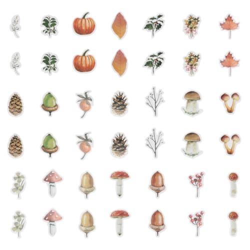 FUNOMOCYA 138 Stück Teiliges Story im Wald aus Washi Papier Selbstklebende Fenstersticker und Geschenkverpackungs Etiketten Vielseitig für Schüler Scrapbooking Kalenderdekoration und von FUNOMOCYA