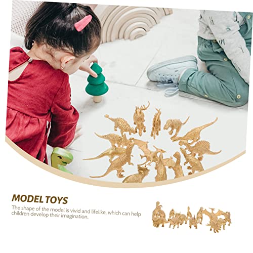 FUNOMOCYA 14 Stück Teiliges Dinosaurier Modell Realistische Miniatur Figuren Detailreiche Simulation für Dekoration für Zuhause Garten und Party von FUNOMOCYA