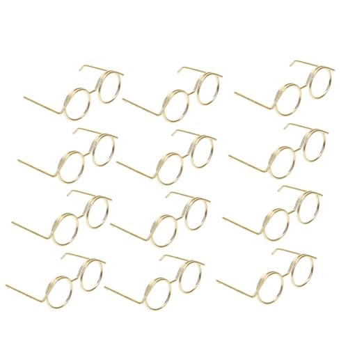 FUNOMOCYA 15 Stück Teiliges Mini puppenbrillen Metall Runde Drahtfassung ohne Gläser Leichte Eyewear für Puppenkostüm Vielseitiges Zubehör für Puppenmode und Bastelprojekte von FUNOMOCYA