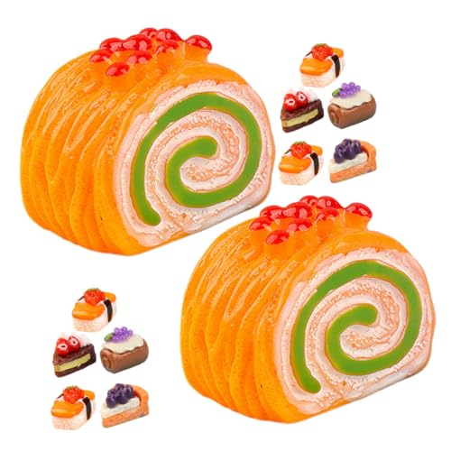 FUNOMOCYA 15 Stück Teiliges Miniatur Dessert aus Realistische Kuchenmodelle für Puppenhaus Küche Leichte und Langlebige Mini Haus Backzubehör zum Dekorieren und Basteln von FUNOMOCYA