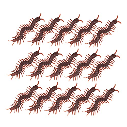 FUNOMOCYA 15 Stück Teiliges Realistische Gefälschte Tausendfüßer Halloween Streichartikel Lebensechte Simulation Insekten für Gruselige Partydekoration und Aprilscherz von FUNOMOCYA