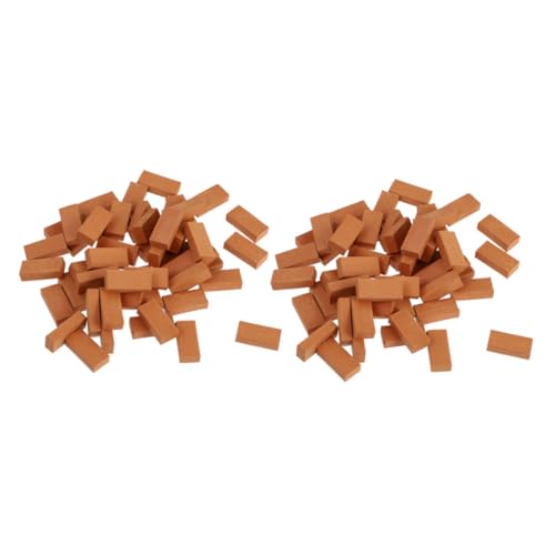 FUNOMOCYA 150 Stück Teiliges Miniatur Ziegelstein aus Hochwertigem Fein Poliert und Sicher für DIY Sandtisch Puppenhaus und Feengarten Dekoration Vielseitig Verwendbar für Kreative von FUNOMOCYA