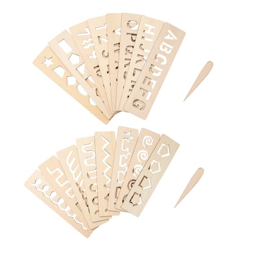 FUNOMOCYA 16 Stück Teiliges Holzspielzeug Set für Lernspielzeug mit Buchstaben Zahlen und Geometrischen Mustern Fördert Kognitive Fähigkeiten und Schreibfähigkeiten für Frühe Bildung und von FUNOMOCYA