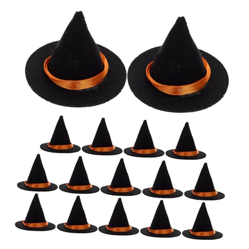 FUNOMOCYA 16 Stück Teiliges Mini Filz Hexenhüte Schwarz Kleine Weinflaschen-deckel Halloween Party Dekoration DIY Basteln Charmanter Kompakter Hexenhut für Halloween Fest FUNOMOCYA 16 Stück Teiliges Mini Filz Hexenhüte Schwarz Kleine Weinflaschen-deckel Halloween Party Dekoration DIY Basteln Charmanter Kompakter Hexenhut für Halloween Fest von FUNOMOCYA