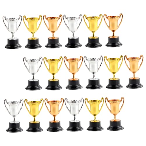 FUNOMOCYA 18 Stück Mini Trophäen aus Kreative Auszeichnung für Kindergeburtstage Wettbewerbe und Partys Gold Silber Bronze Leichte und Langlebige Kunststofftrophäen FUNOMOCYA 18 Stück Mini Trophäen aus Kreative Auszeichnung für Kindergeburtstage Wettbewerbe und Partys Gold Silber Bronze Leichte und Langlebige Kunststofftrophäen von FUNOMOCYA
