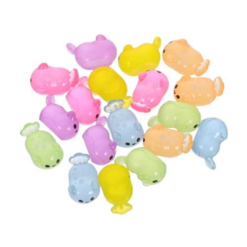 FUNOMOCYA 18 Stück Teiliges Leuchtende Mini Seeschnecken aus Resin Farbenfrohe Meeresfigurinen für DIY Aquarien Mikrolandschaften Mikro Feengärten und Vielseitige Wohnraumdekoration von FUNOMOCYA
