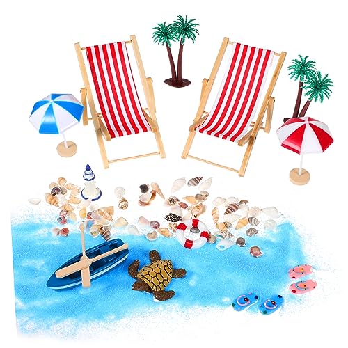 FUNOMOCYA 1Satz Miniatur Strand mit Muscheln Bäumen Liegestühlen Mikrolandschaft Dekoration für Puppenhäuser Tischdeko und Miniaturszenen FUNOMOCYA 1Satz Miniatur Strand mit Muscheln Bäumen Liegestühlen Mikrolandschaft Dekoration für Puppenhäuser Tischdeko und Miniaturszenen von FUNOMOCYA