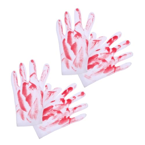 FUNOMOCYA 2 Paare Blutige Handschuhe Halloween Deko Gruselige Handschuh Ornamente für Halloween Party Haunted House Schaurige Requisiten Unisex Kostüm Zubehör FUNOMOCYA 2 Paare Blutige Handschuhe Halloween Deko Gruselige Handschuh Ornamente für Halloween Party Haunted House Schaurige Requisiten Unisex Kostüm Zubehör von FUNOMOCYA