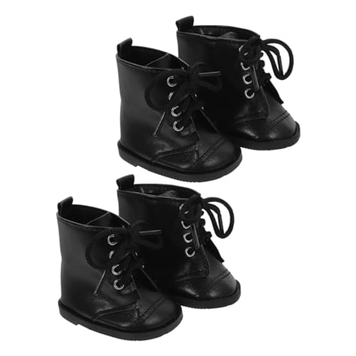 FUNOMOCYA 2 Paare PU Leder Puppenschuhe Mädchen Dollhouse Stiefel Puppen Schuhe Bequem und Robust Vielseitiges Puppenzubehör für Sammler und Ankleide Spaß von FUNOMOCYA