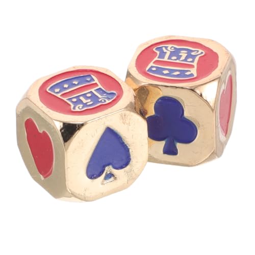 FUNOMOCYA 2 STÜCK Spielwürfel aus Robustem Zinklegierung mit Herzmuster Glatte Oberfläche für Sanftes Würfeln Vielseitig Einsetzbar für Brettspiele Rollenspiele und Familienpartys von FUNOMOCYA