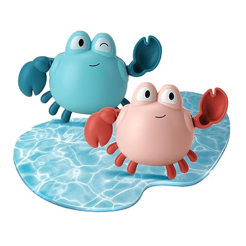 FUNOMOCYA 2 STÜCK Teiliges Badespielzeug Kleinkinder Aufziehbare Badewannenspielzeuge Bunte Cartoon Krabben Wasserspielzeug für Junge Mädchen Baden Zufällige Farbe Zufällige Farbe von FUNOMOCYA