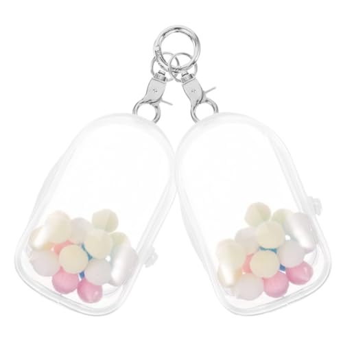 FUNOMOCYA 2 STÜCK Transparente Puppen Aufbewahrungstasche mit Schlüsselanhänger Weiche Polsterung Stoßgeschützt PVC Rucksack zur Sicheren und Praktischen Display Aufbewahrung von von FUNOMOCYA