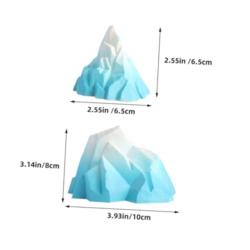FUNOMOCYA 2 Sätze Aquarium Floeberg Dekoration Kleine Künstliche Landschaft Stabile Plastik Eisbär Ornamente Realistische Unterwasser Deko für Fischbecken von FUNOMOCYA