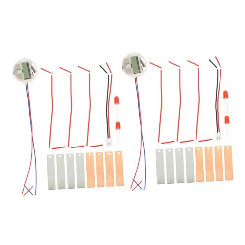 FUNOMOCYA 2 Sätze DIY Obstbatterie Experiment Schüler Lernspielzeug mit Metallplatten Einfach Zusammenbaubar Sensorisches Stem Experiment für Schüler Kreative Wissenschaftsaktivität von FUNOMOCYA