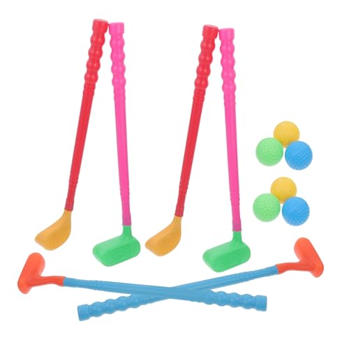 FUNOMOCYA 2 Sätze Golfclub Golfschläger Set mit Schlägern und Bällen Je Set Interaktives Sportspielzeug für Drinnen und Draußen Farblich Sortiert Fördert Koordination und Zufällige Farbe von FUNOMOCYA