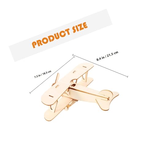 FUNOMOCYA 2 Sätze Holzpuzzle Flugzeug Modellbausatz DIY Flugzeug Holzbausatz für Erwachsene Kreatives Geschenk Holzmodell von FUNOMOCYA
