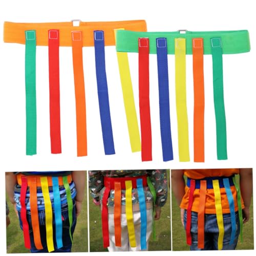 FUNOMOCYA 2 Sätze Interaktiver Pull Tail gürtel Bunte Outdoor spielzeuge für Kindergarten Eltern Junge Mädchen Aktivitäten Visuelles Training Geschenk Zufällige Farbe Zufällige Farbe von FUNOMOCYA