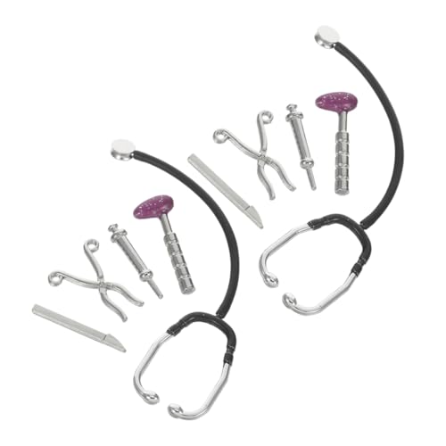FUNOMOCYA 2 Sätze Maßstab Puppenhaus Spielset mit Detailreichen Pflegeinstrumenten für Pädagogisches Rollenspiel und Miniaturdekoration von FUNOMOCYA