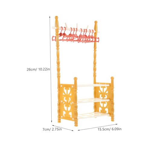 FUNOMOCYA 2 Sätze Miniatur Abs Kleiderständer für Puppenhaus Möbel Mini Aufbewahrung für Kleidung und Schuhe Zubehör zur Kreativen Puppenhaus Dekoration Zufällige Farbe FUNOMOCYA 2 Sätze Miniatur Abs Kleiderständer für Puppenhaus Möbel Mini Aufbewahrung für Kleidung und Schuhe Zubehör zur Kreativen Puppenhaus Dekoration Zufällige Farbe von FUNOMOCYA