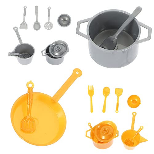 FUNOMOCYA 2 Sätze Miniatur Küchenbesteck Teiliges Miniatur Löffel Topf Spielküche Zubehör für Puppenhaus Dekoration und Rollenspiel Geeignet von FUNOMOCYA