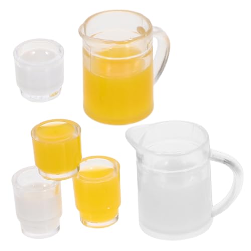 FUNOMOCYA 2 Sätze Miniatur Milch und Orangensaft Puppenhaus Zubehör Teiliges Mini Milchkanne und Kännchen Realistische Kunststoff Miniatur Kessel und Becher für Puppenhaus Dekoration FUNOMOCYA 2 Sätze Miniatur Milch und Orangensaft Puppenhaus Zubehör Teiliges Mini Milchkanne und Kännchen Realistische Kunststoff Miniatur Kessel und Becher für Puppenhaus Dekoration von FUNOMOCYA