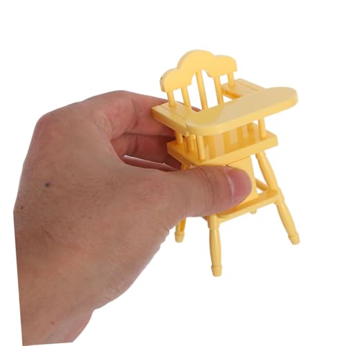 FUNOMOCYA 2 Sätze Miniatur Puppenwagen und Hochstuhl aus Abs Realistische Miniatur Babywagen und Essstuhl für Interaktives Spielzeugset Kompakt und Detailreich für Puppenhausdekoration von FUNOMOCYA